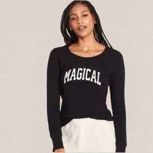 Printed Thermal-Knit Long-Sleeve Pajama Top